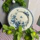 Plate on pedestal stamped Gien, Mai model