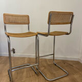 Tabourets de Bar Cesca par Marcel Breuer.