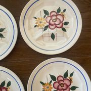 6 assiettes plates à compartiments Digoin Sarreguemines