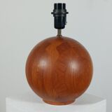 Pair of vintage mid century teak table lamps Kirk Copenhagen