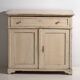 Ancienne commode blanche à deux portes (vers 1920)