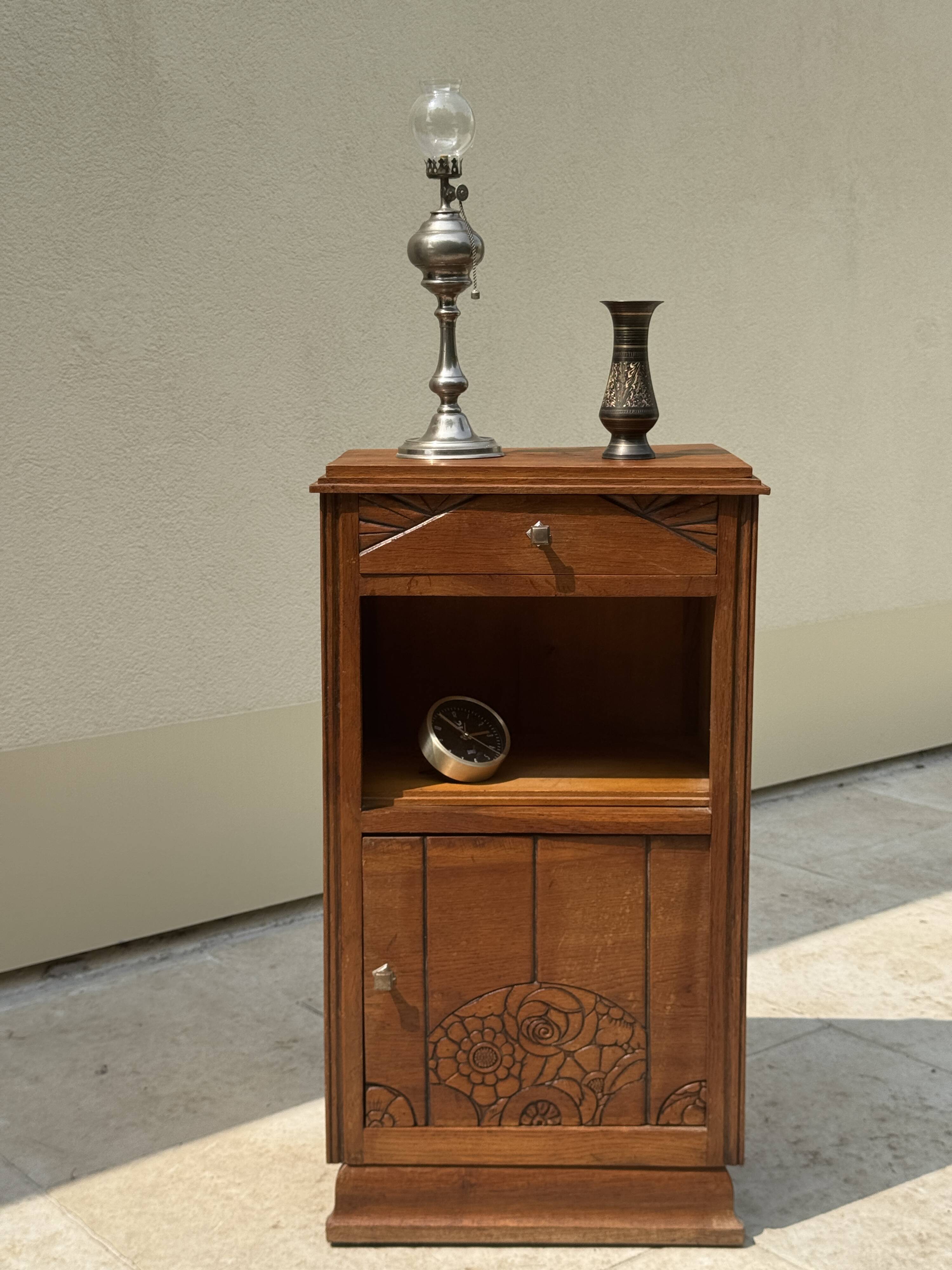 Art Deco bedside or jam cabinet H77.5