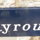 Plaque signalisation vintage bleu Le Cayrou