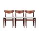 Set of three teak chairs, danish design, 1970s