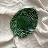 Small empty pocket dish in vintage slip leaf