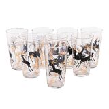 Set of eight glasses, Danish design, 1970s, manufactured in Denmark