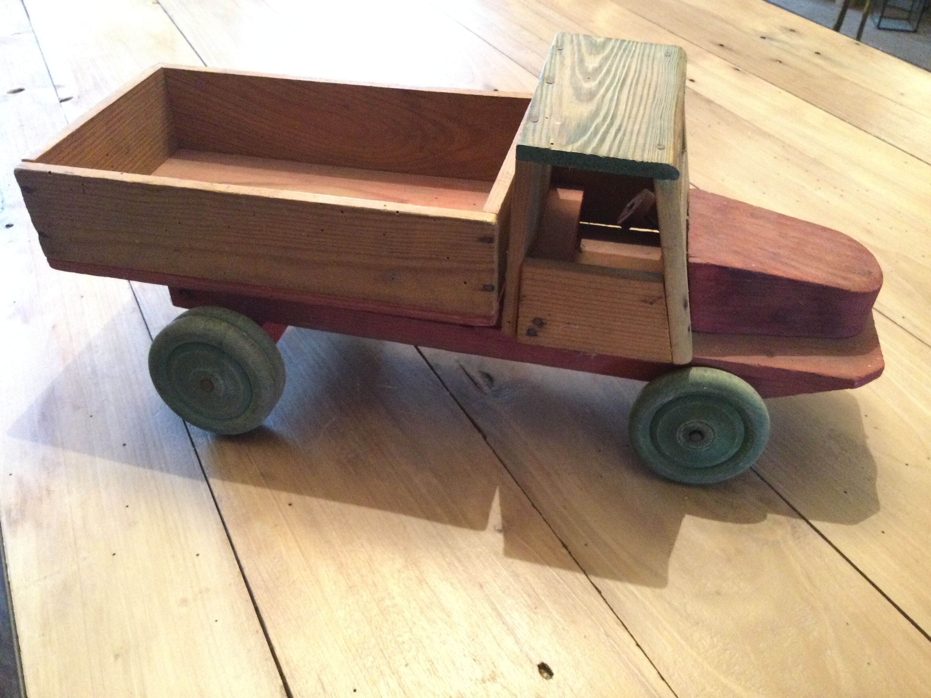 Antique wooden toy truck