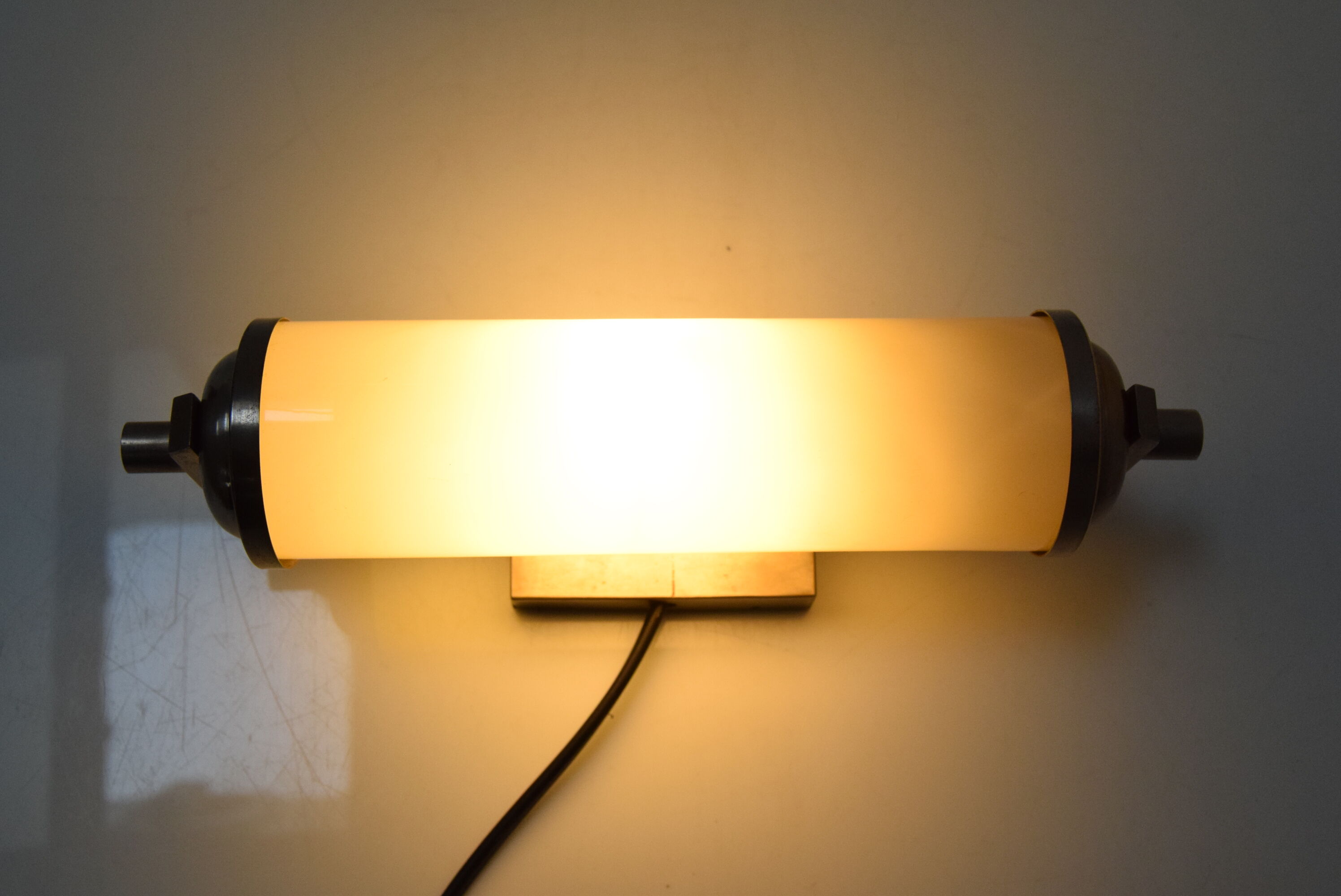 Art deco tubular wall lamp,1930's.