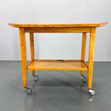 Vintage Wood and Plywood Serving Cart, 1970's