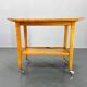 Vintage Wood and Plywood Serving Cart, 1970's