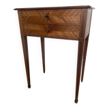 Console marqueterie directoire en acajou