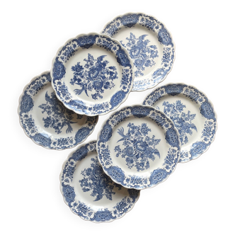 6 flat plates in English earthenware Windsor, Ridgway of Staffordshire England