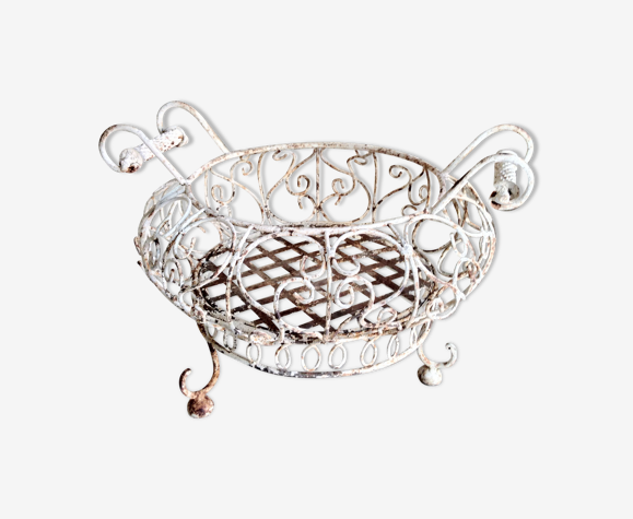 Cache pot en fer vintage