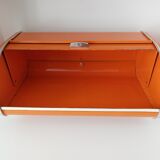 Vintage orange bread hutch