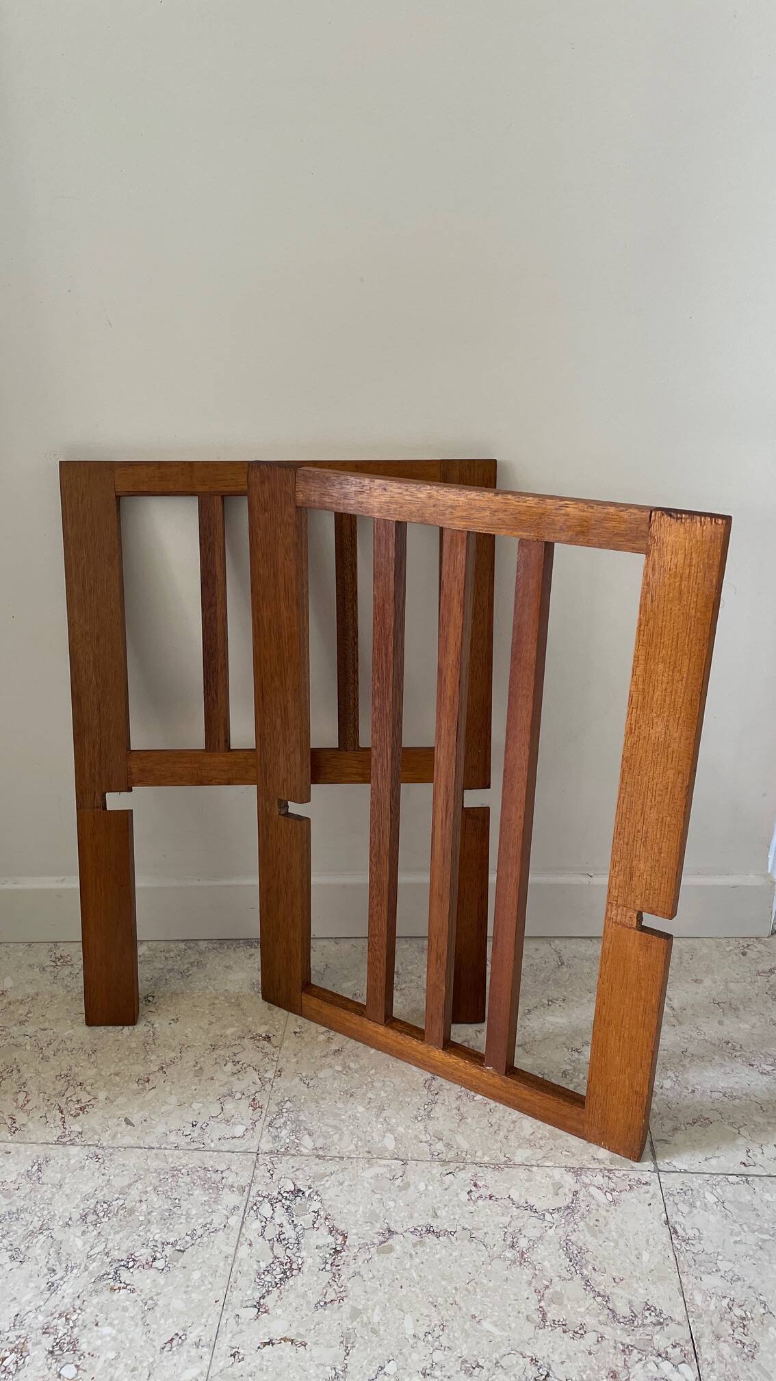 Vintage geometric magazine rack