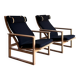 Set of 2 'BM-2254' sled chairs, Børge Mogensen, Fredericia Stolefabrik