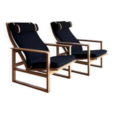 Ensemble de 2 chaises traîneau 'BM-2254', Børge Mogensen, Fredericia Stolefabrik