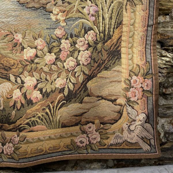 Tapisserie murale romantique ''Jardin d'Amour'', Franklin Mint, France