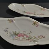 Pair of porcelain raviers floral decoration