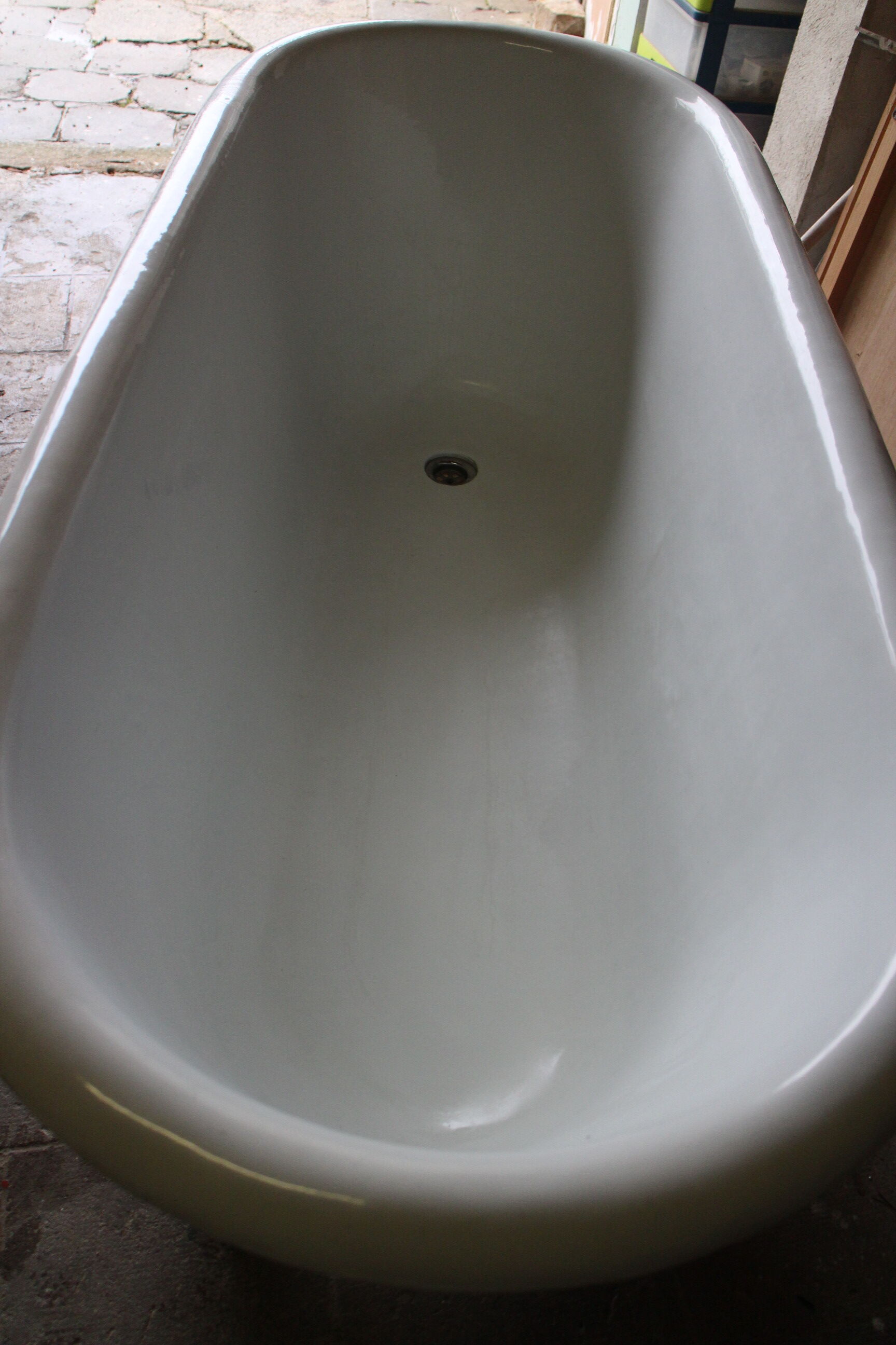 Old cast iron bathtub