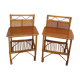 Vintage bamboo bedside pair