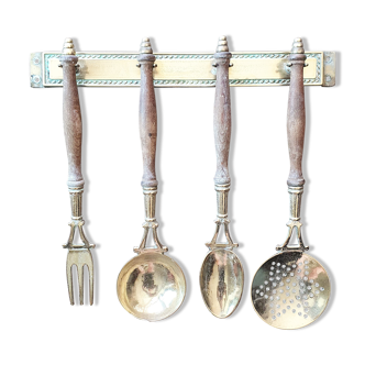 Brass cutlery display