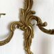 Pair of rococo-style brass wall lights