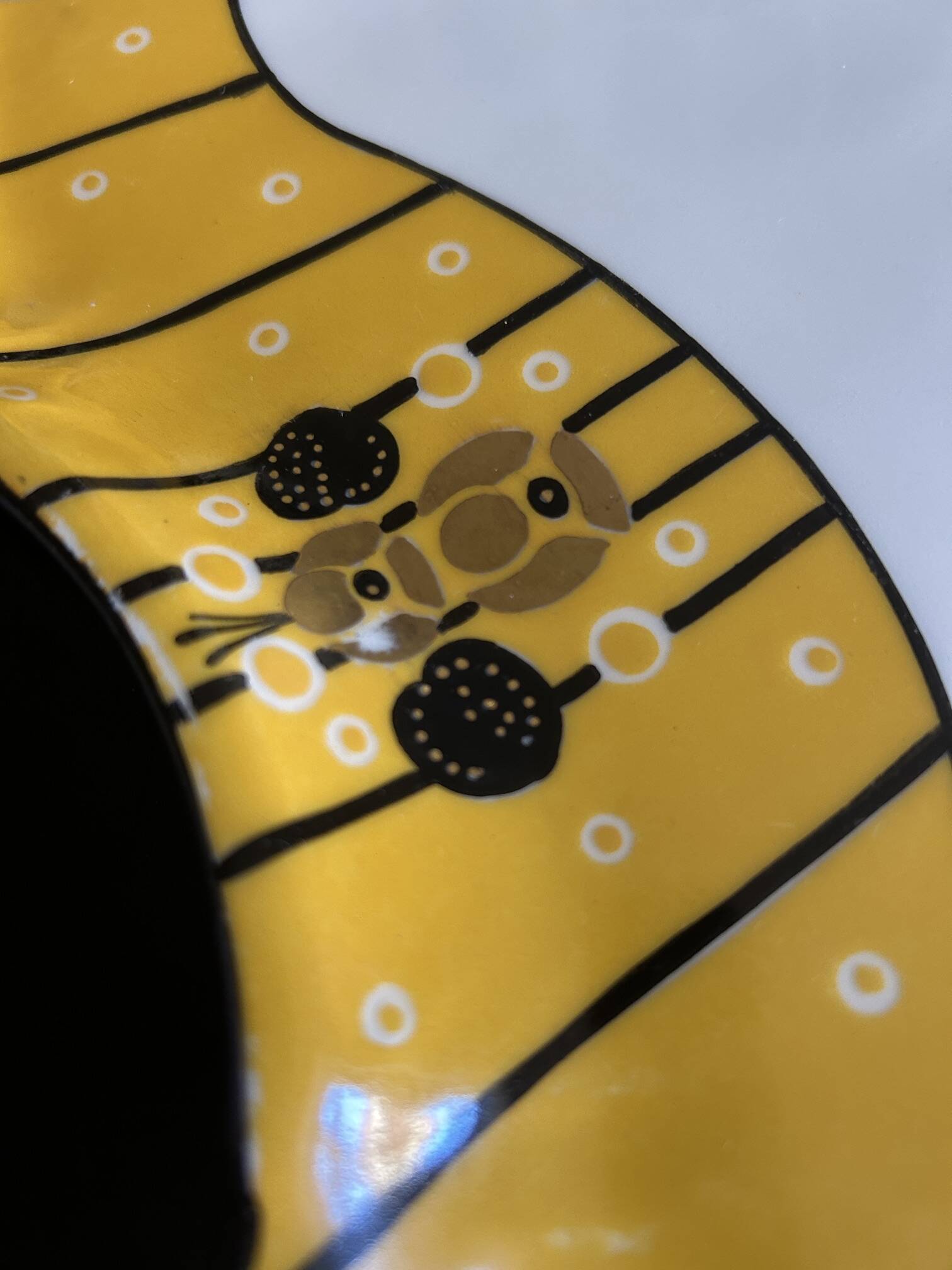 Art Deco porcelain dish Touze Lemaître Blancher