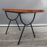 Table basse portique 1950 bois métal