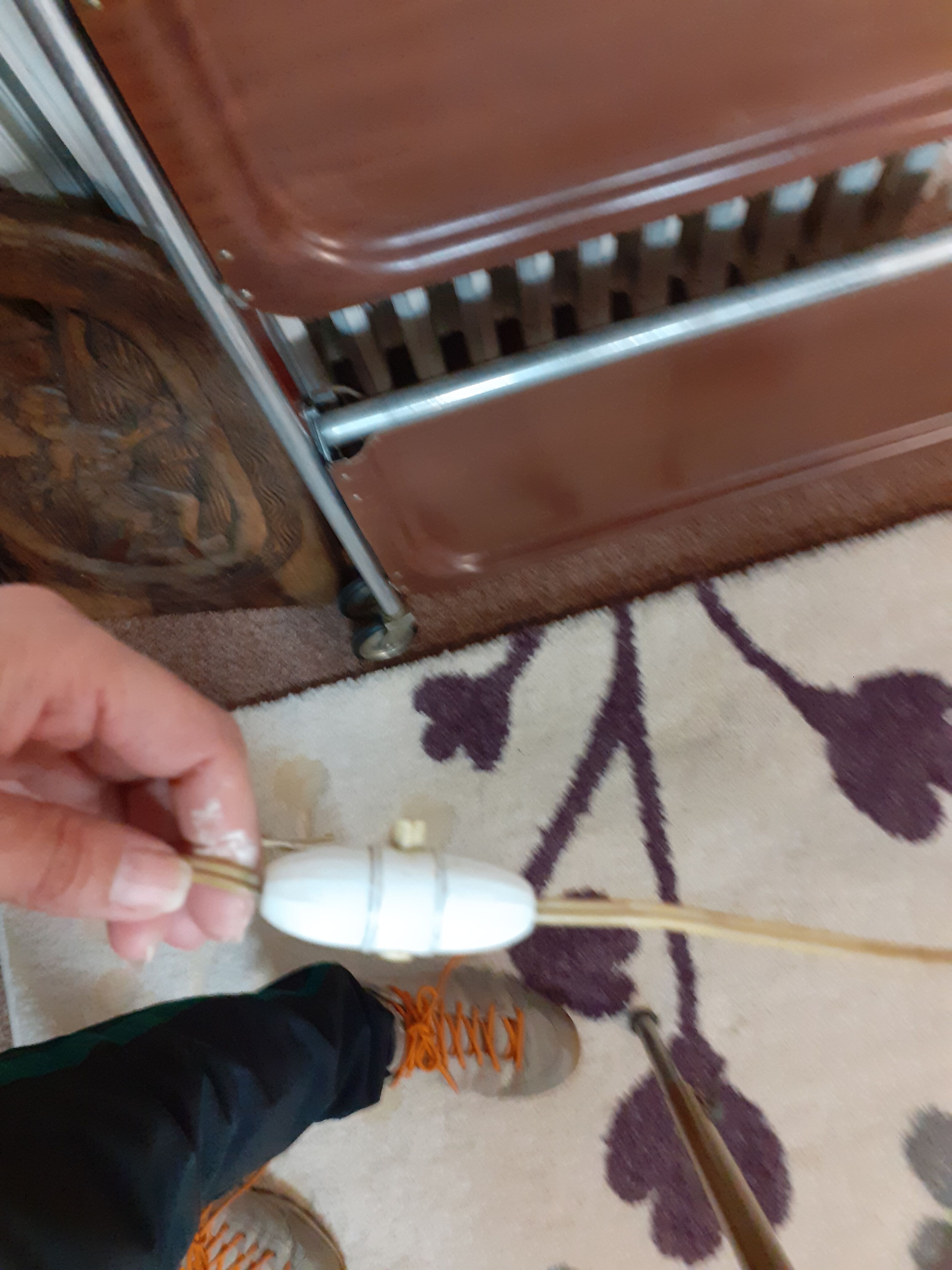 50s yellow opaline lamp