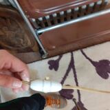 50s yellow opaline lamp