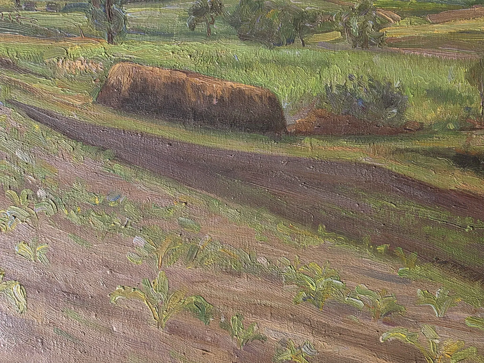 Vintage Impressionist Landscape Oil Painting by Holger Havrehed
