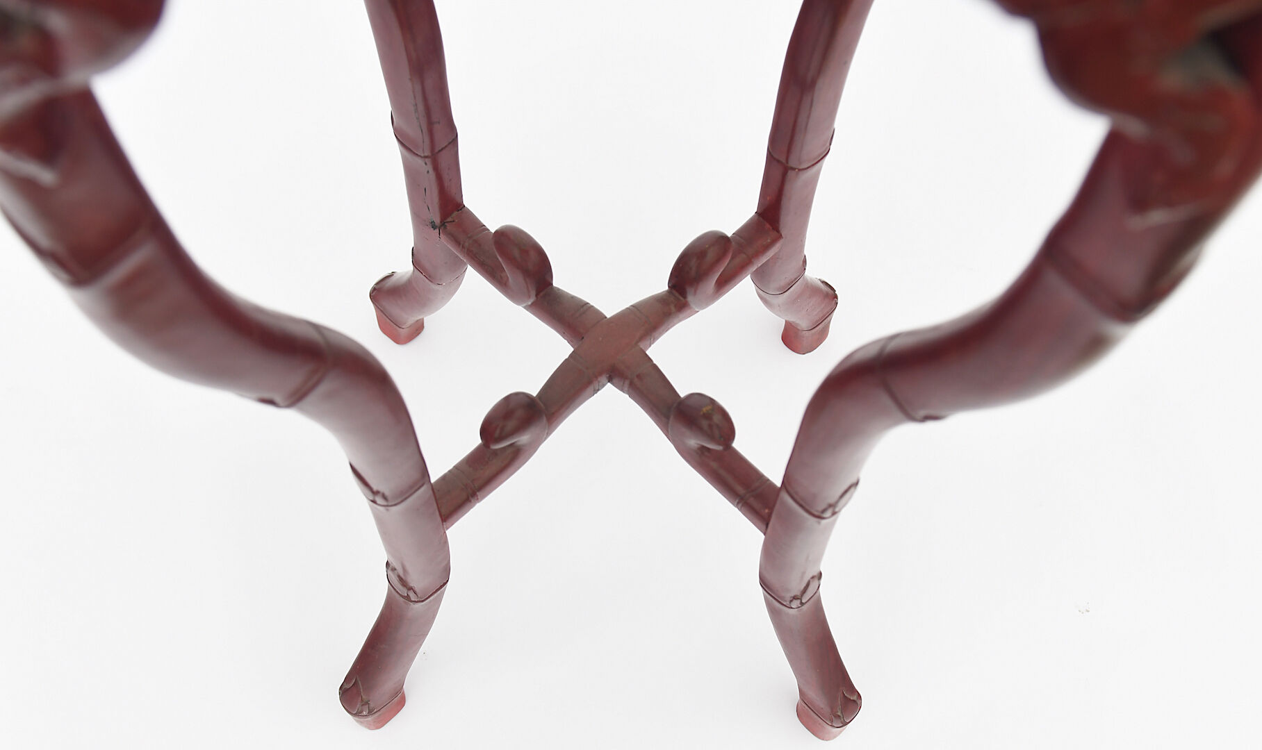 Chinese harness in red lacquered wood