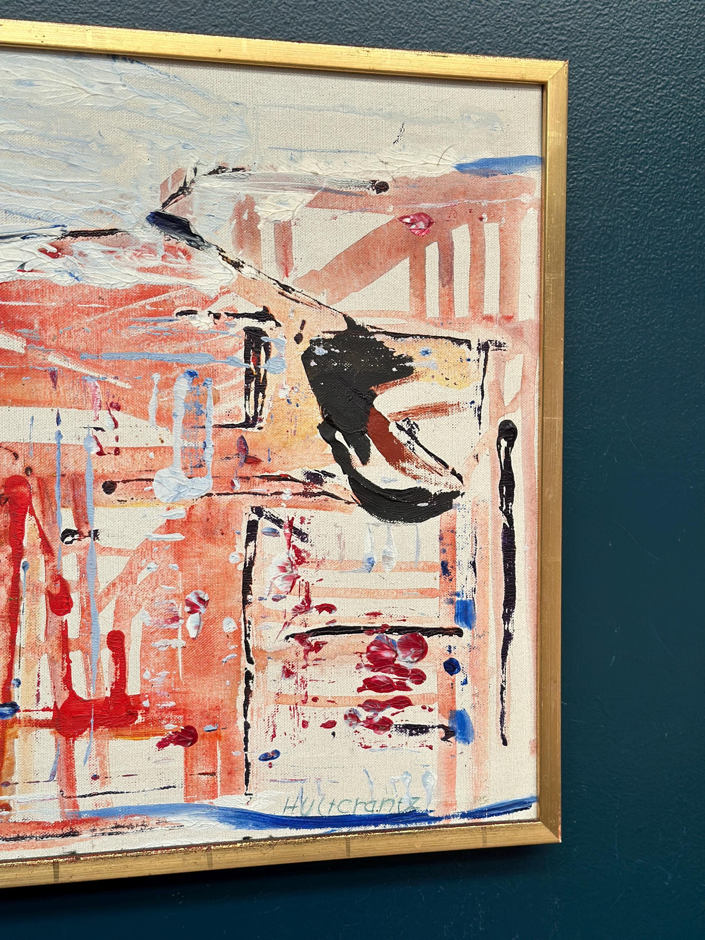 Swedish Oil on Canvas – “Composition” by Tore Hultcrantz