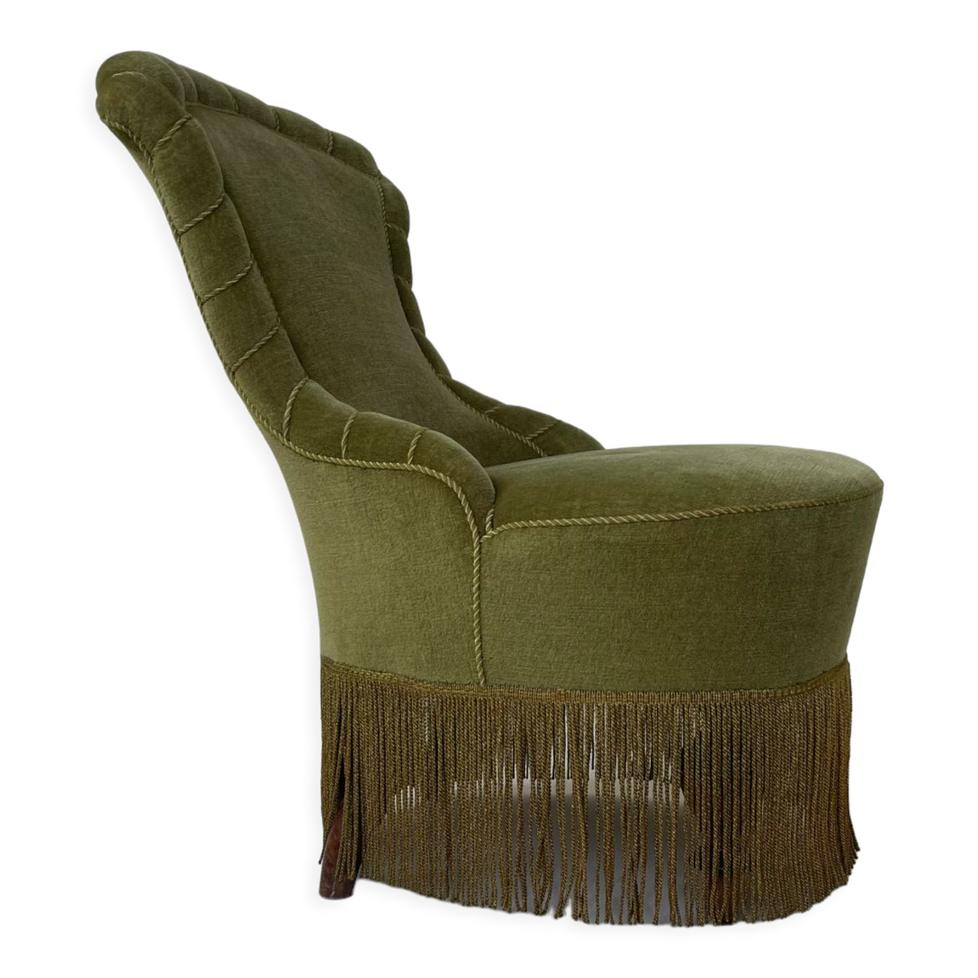 Vintage green bedroom chair