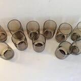 11 vintage smoked glasses