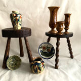 Vase Médicis en bois d'olivier