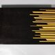 1980s Italian coffee table in black and yellow lacquered wood