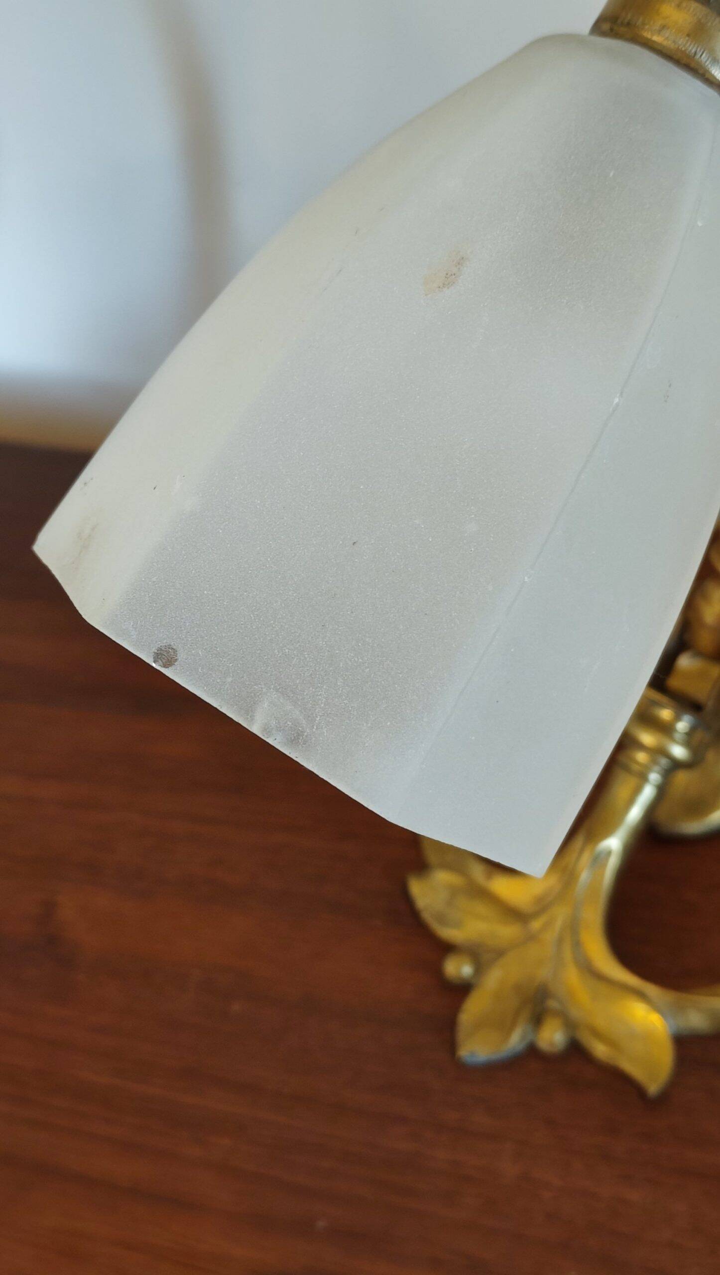 Art Nouveau table lamp + Art Deco globe