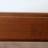 Aksel Kjersgaard teak and suede leather magazine rack 1960