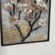Swedish Stone work on Panel “Äppelblom” By Olga Aue‑Birkfeldt, Framed 52×32cm