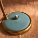 1950s turquoise blue and gold desk lamp