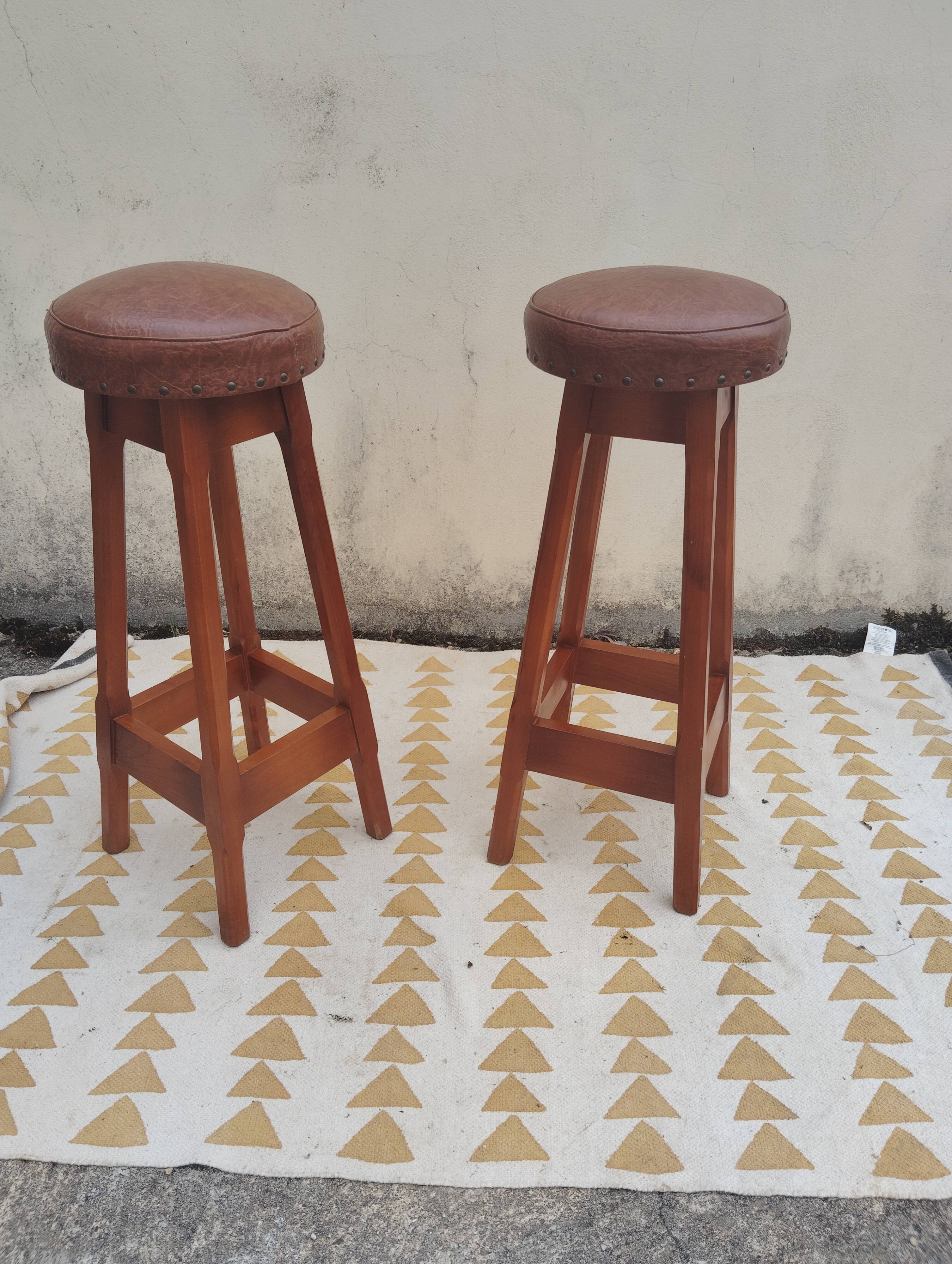 Paire de tabourets de bar vintage