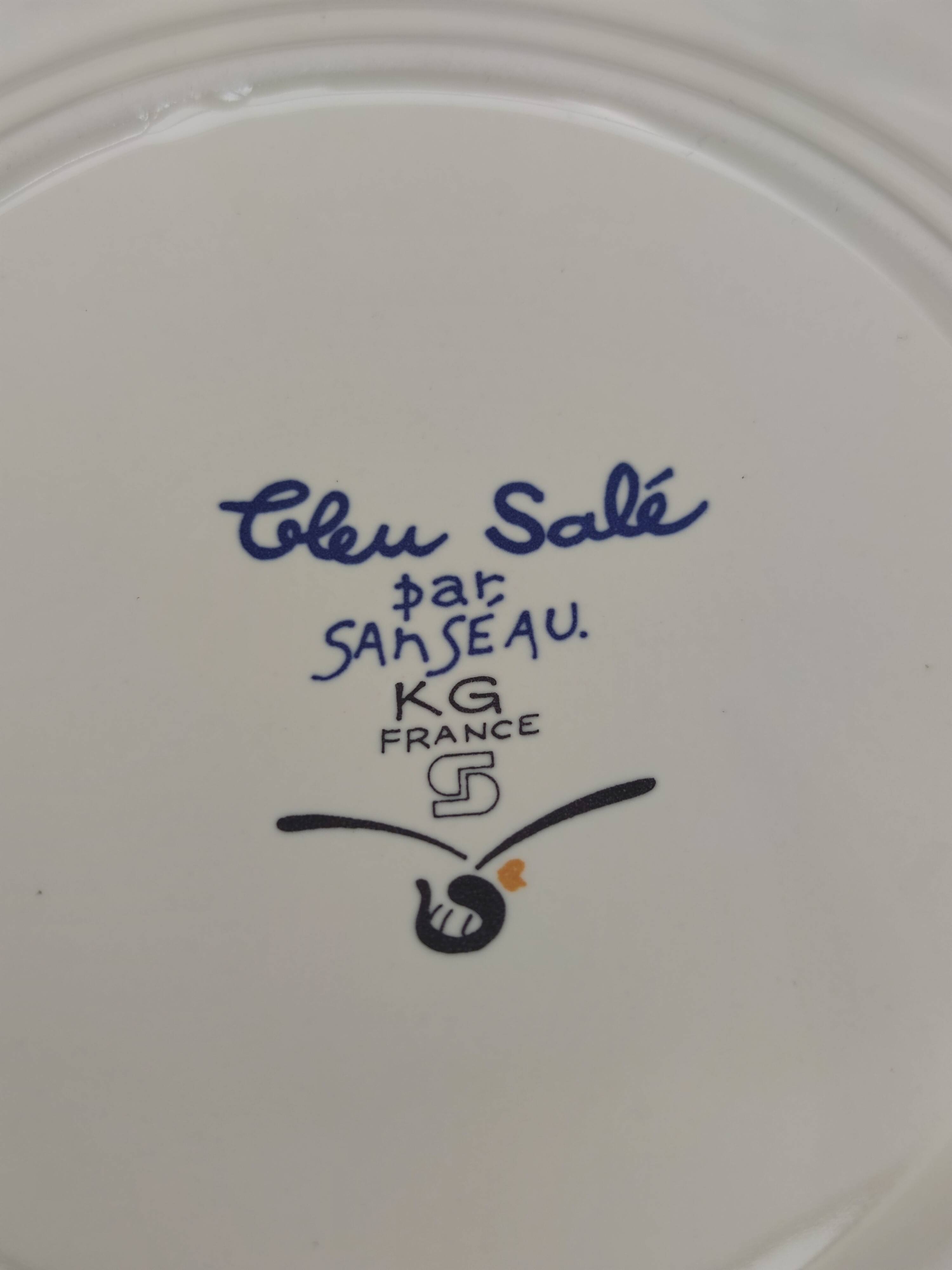 Dessert plates "Bleu Salé"