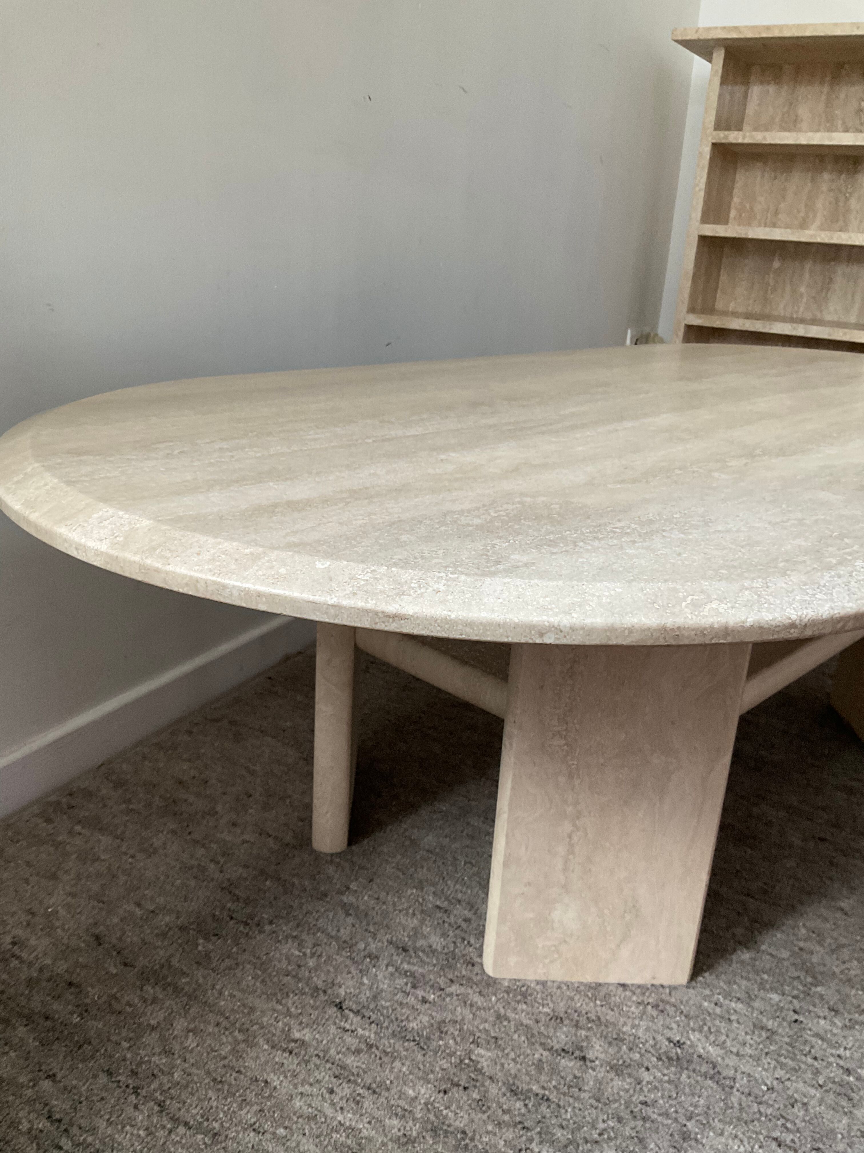 Vintage coffee table in travertine 70s