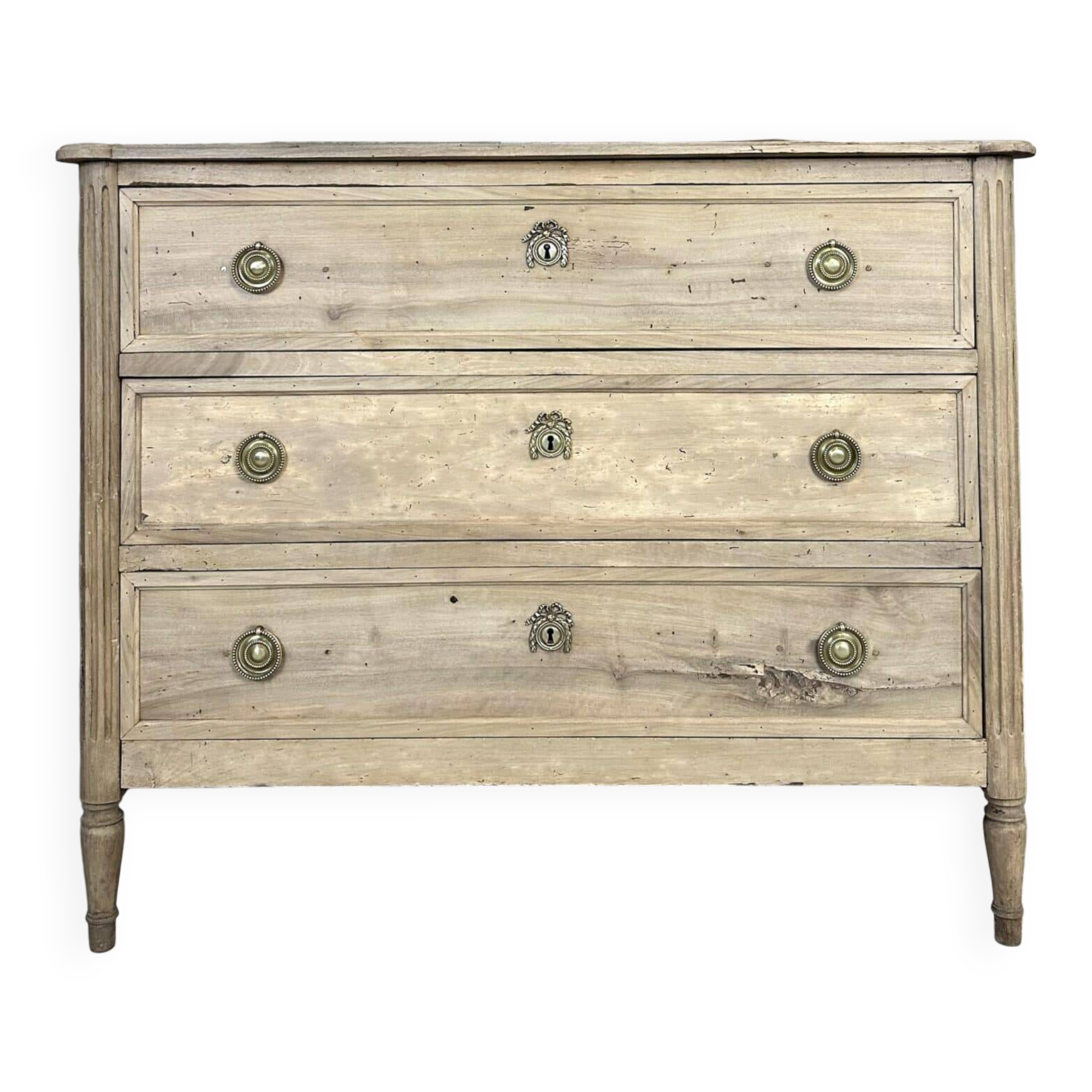 Louis XVI chest of drawers in bleached walnut circa 1800