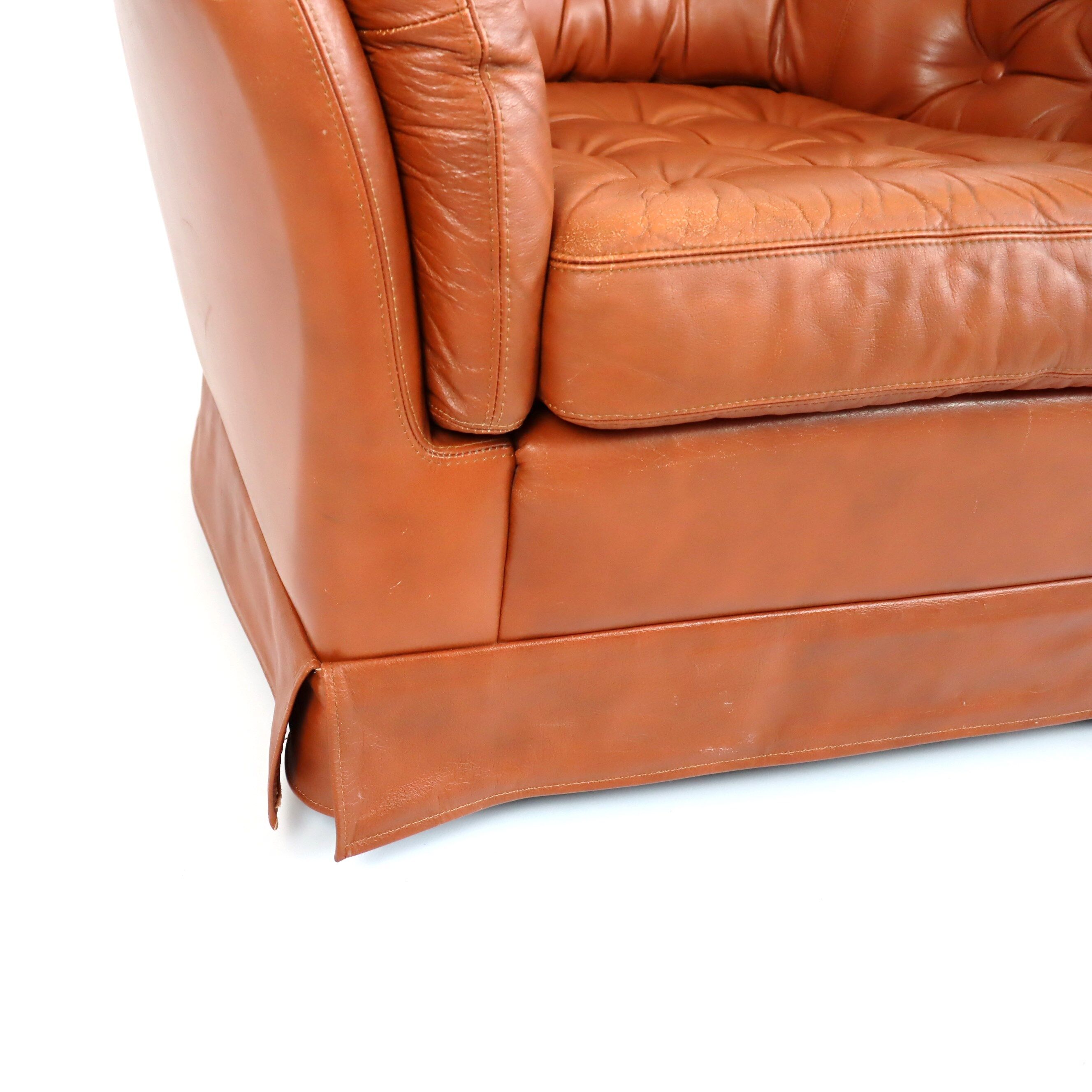 Leather club chair