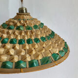 Japanese straw hat pendant lamp