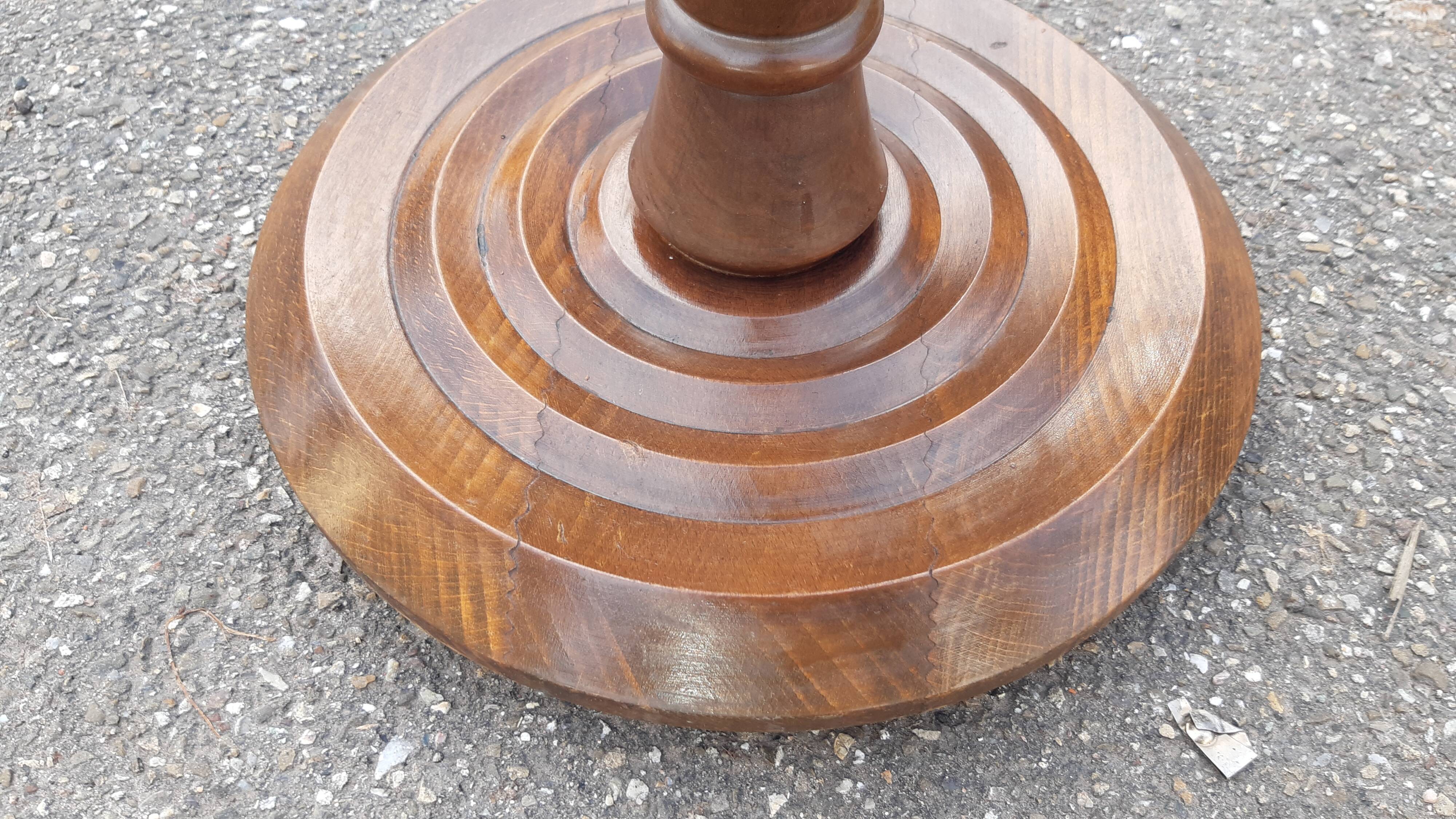 Art Deco turned wood floor lamp