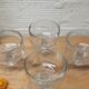 Set 4 coupes  verre bullé